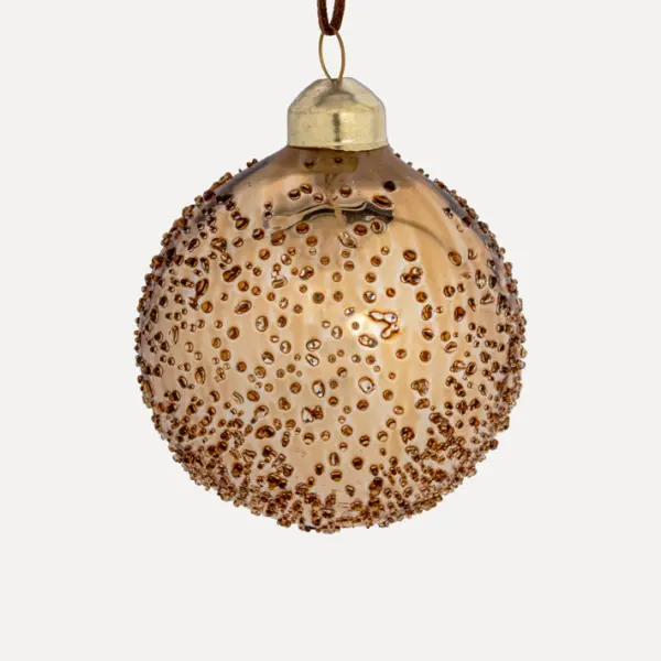 Шар D8 см, стекло, золотой