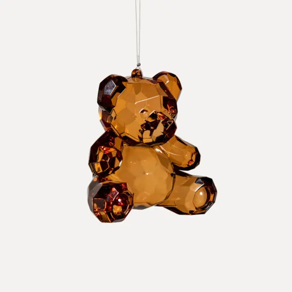 Подвес МЕДВЕДЬ 10х12 см, акрил, коньячный