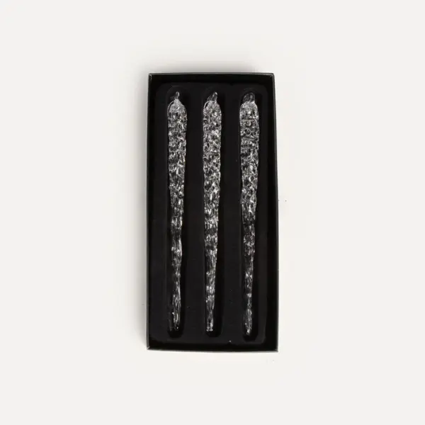 Подвесы в наборе СОСУЛЬКИ H18 см, 3шт, стекло, прозрачный