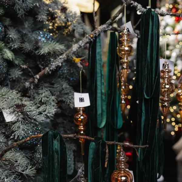 Бархатная лента, W 2 см, L 91,4 м, Темно-зеленый