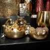 Набор из 2-х ваз 33x14, 28x12 см, металл, золотой