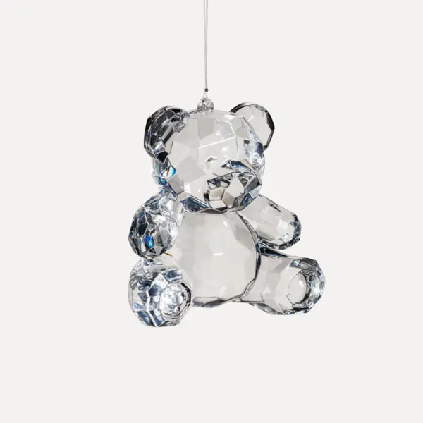 Подвес МЕДВЕДЬ 10х12 см, акрил, прозрачный