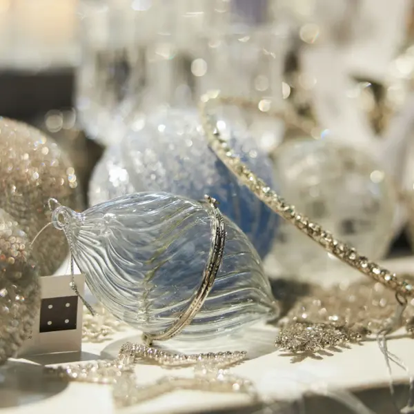 Подвес МИНДАЛЬ ШКАТУЛКА 8x13 см, стекло, голубой