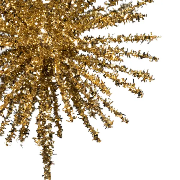 Ветвь с глиттером L46 см, пластик, золотой