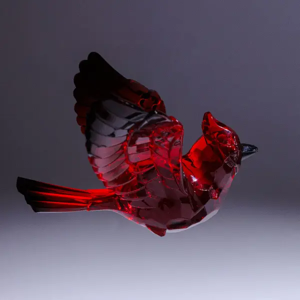 Подвес ПТИЦА 12х8 см, акрил, красный