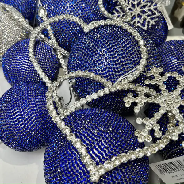 Подвес СЕРДЦЕ D15 см, стекло, металл, серебряный