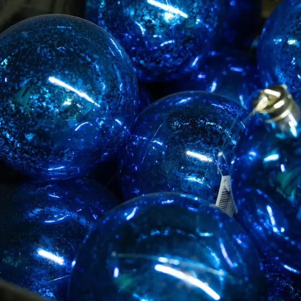 Шар LED D15 см, пластик, синий