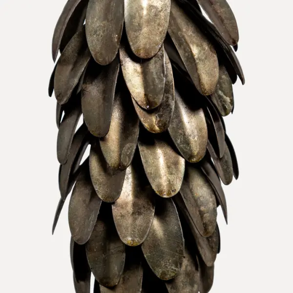 Подвес ШИШКА 5x10 см, металл, золотой