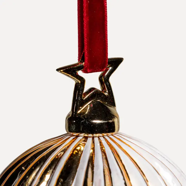 Шары в наборе D8 см, 3шт, стекло, белый