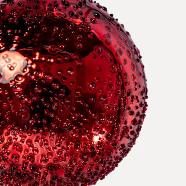 Шар D8 см, стекло, красный