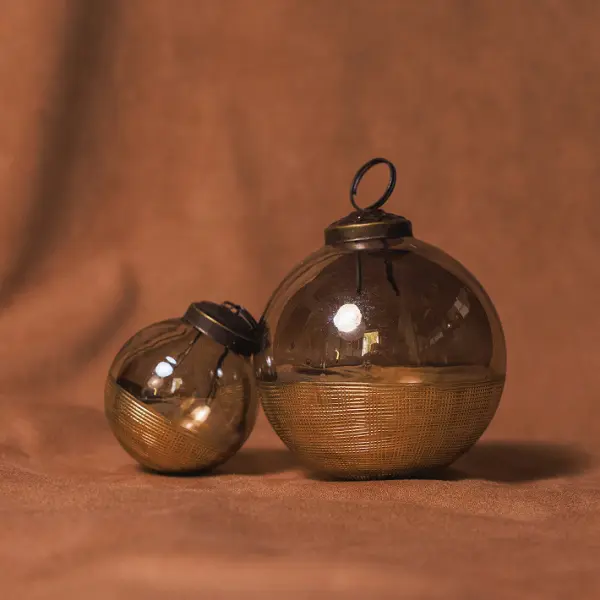 Шар D7 см, стекло, коричневый