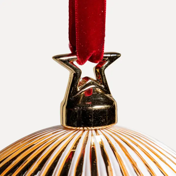 Шары в наборе D12 см, 2шт, стекло, белый