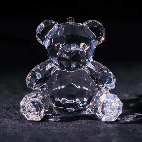 Подвес МЕДВЕДЬ 10х12 см, акрил, прозрачный