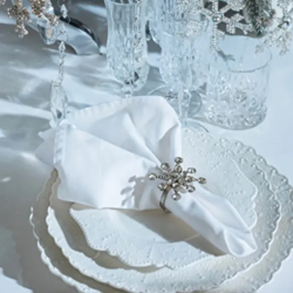 Кольцо для салфеток D5 см, металл, стекло, прозрачный