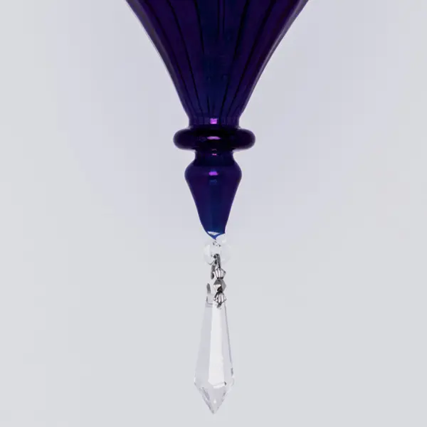 Подвес ручной работы L16 D8 см, стекло, синий