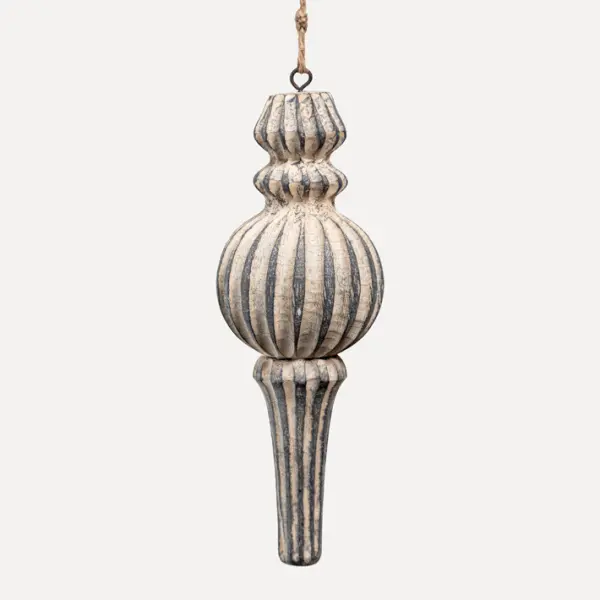 Подвес 8x22 см, дерево, серый