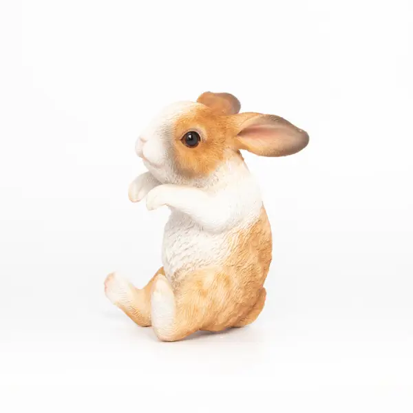 Подвес ЗАЯЦ 9х14 см, полирезин, бело-коричневый