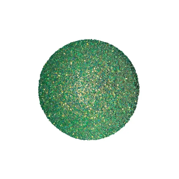 Шар с блёстками D20 см, пенопласт, зелёный, мультиколор