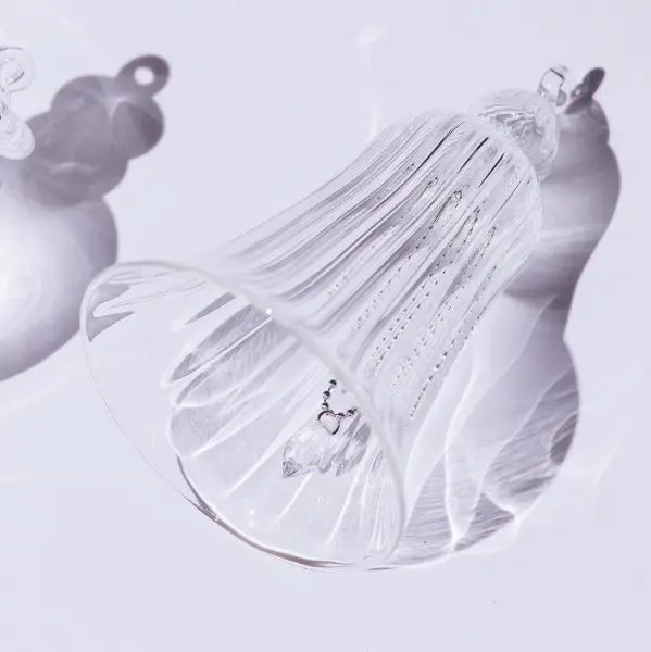 Подвес ручной работы КОЛОКОЛЬЧИК 9x13 см, стекло, прозрачный