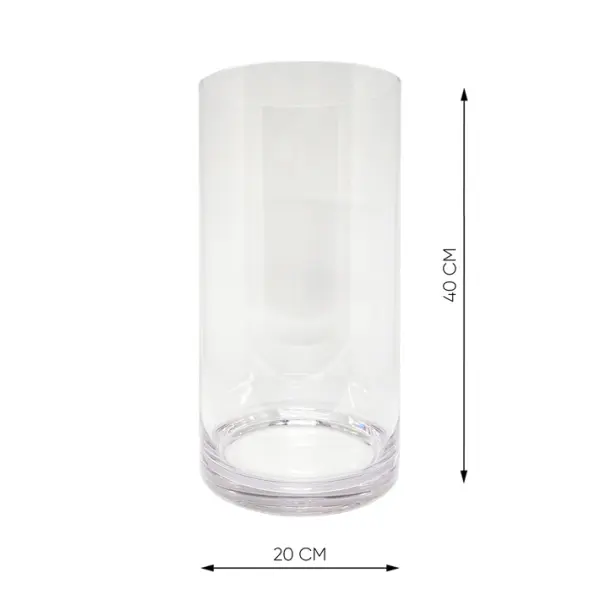 Ваза 20х40 см, поликарбонат, прозрачный Ваза 20х40 см, поликарбонат, прозрачный