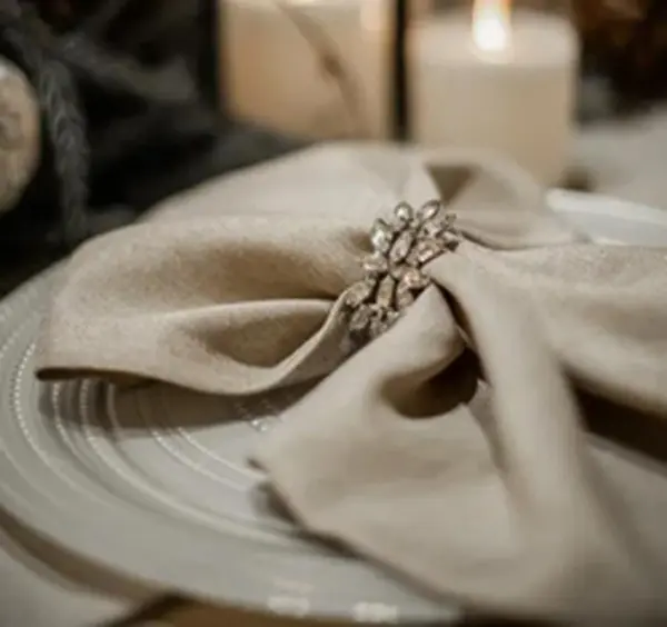 Кольцо для салфеток D6 см, металл, стекло, прозрачный