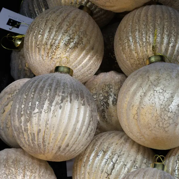 Шар D10 см, стекло, шампань