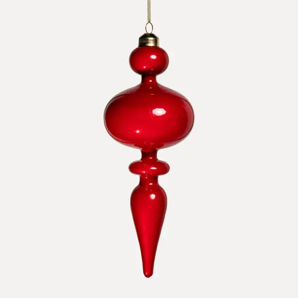 Подвес H23 см, стекло, красный