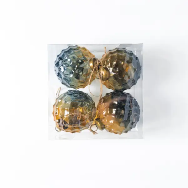 Шары в наборе D8 см, 4 шт, пластик, медный