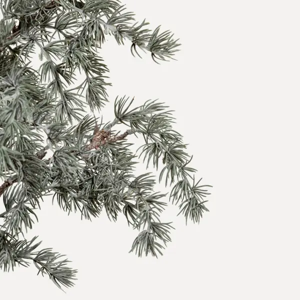 Ель в кашпо H105 см, пластик, серо-зеленый