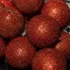 Шар D10 см c кристаллами, пластик, стекло, красный