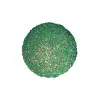 Шар с блёстками D12 см, пенопласт, зелёный, мультиколор