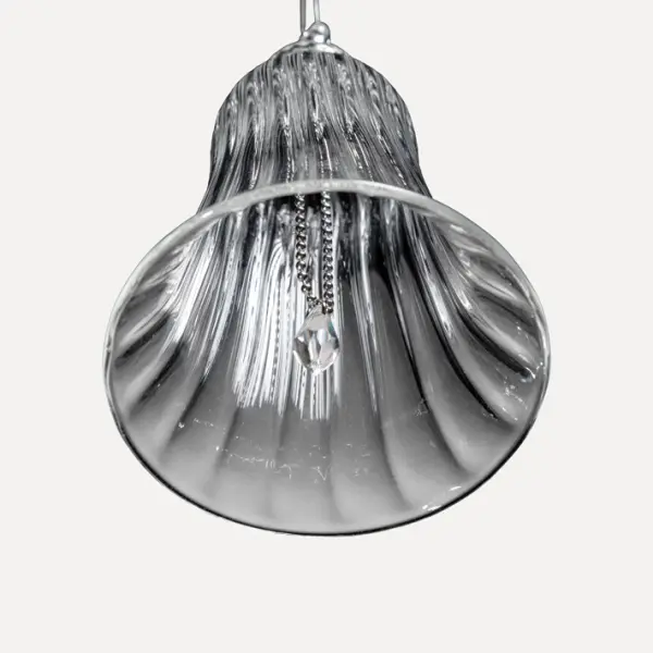 Подвес ручной работы КОЛОКОЛЬЧИК 9x13 см, стекло, прозрачный