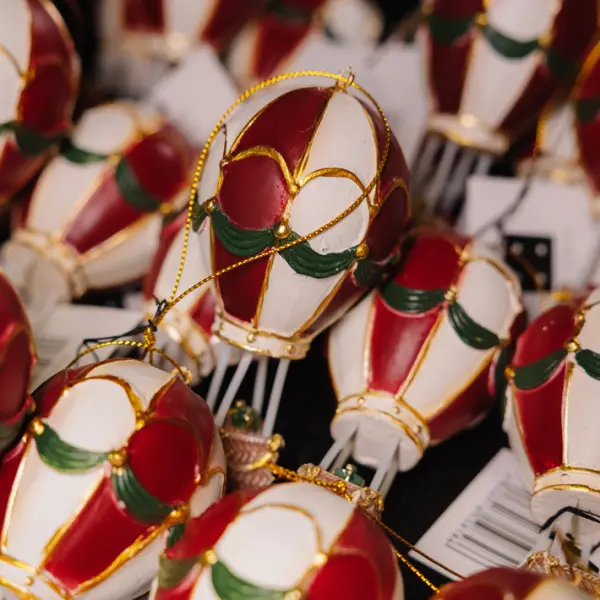 Подвес ВОЗДУШНЫЙ ШАР 6x11 см, полирезин, красный