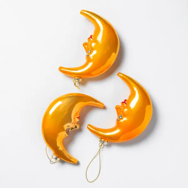 Подвес ЛУНА 15х4х11 см, стекло, желтый