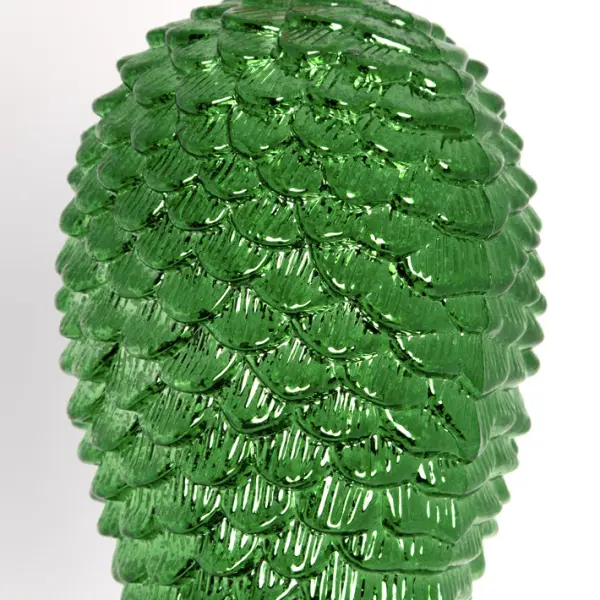 Подвес LED ШИШКА H27 см, пластик, зелёный