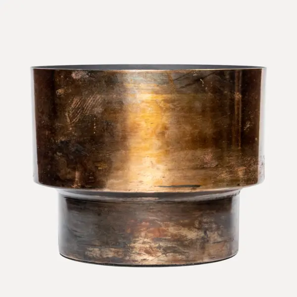 Кашпо 25x20 см, металл, бронзовый