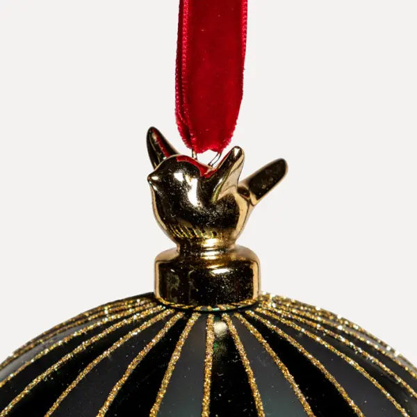 Шары в наборе D12 см, 2шт, стекло, зеленый