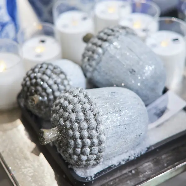 Фигура ЖЁЛУДЬ H10 см, пластик, серый