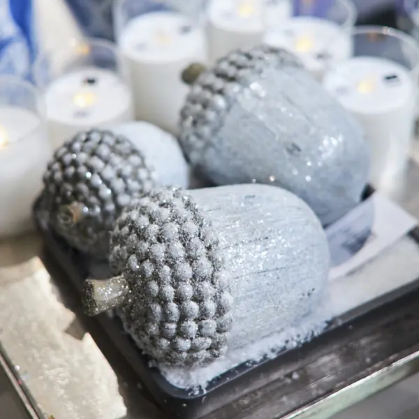 Фигура ЖЁЛУДЬ H12 см, пластик, серый