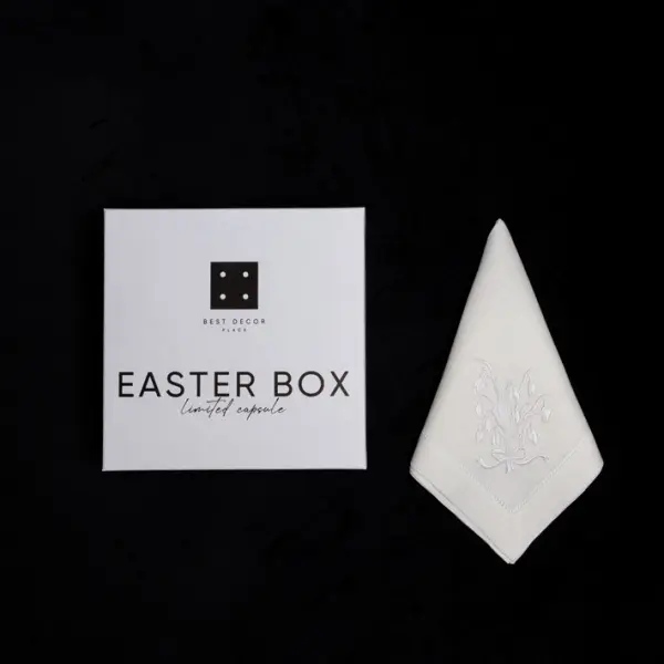 Набор льняных текстильных салфеток ПОДСНЕЖНИКИ, 45х45 см, 4 шт