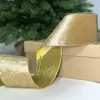Бархатная лента, W10 см, L10 м, полиэстер, золотой