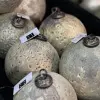 Шар D12 см, стекло, серебряный
