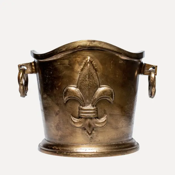 Ваза 35x29x24 см, металл, темно-медный