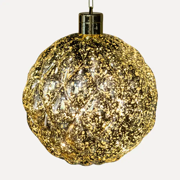 Шар LED D15 см, пластик, золотой
