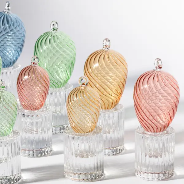 Набор украшений ручной работы ЯЙЦА, H6 см, 3 шт, светло-жёлтый, жёлтый, тёмно-жёлтый