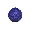 Шар c кристаллами D12 см, пластик, стекло, синий