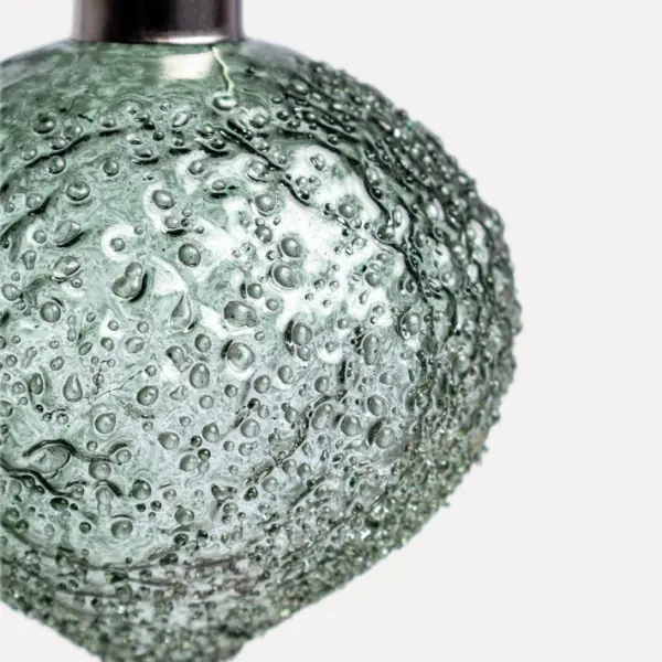 Подвес ЛУКОВИЦА D8 см, стекло, прозрачный, бирюзовый