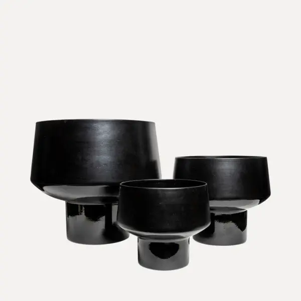 Набор из 3-х кашпо 32x29, 23х20, 18х16 см, металл, черный