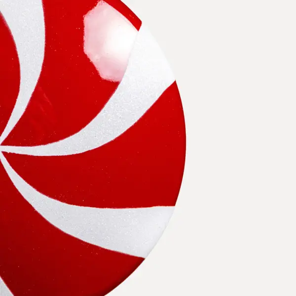 Подвес ЛЕДЕНЕЦ КРУГ H66 см, пластик, белый, красный