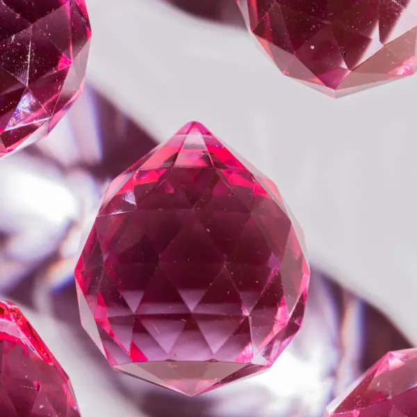 Хруст. шар, 5 шт, розовый